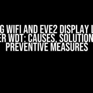 Enabling WiFi and EVE2 Display Leads to Trigger WDT: Causes, Solutions, and Preventive Measures